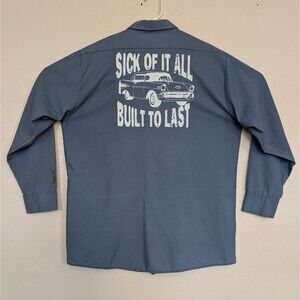 Sick Of It All Large Mechanic Shirt Long Sleeve Work New York Hardcore Y2K